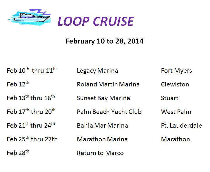 Loop Cruise Itinerary