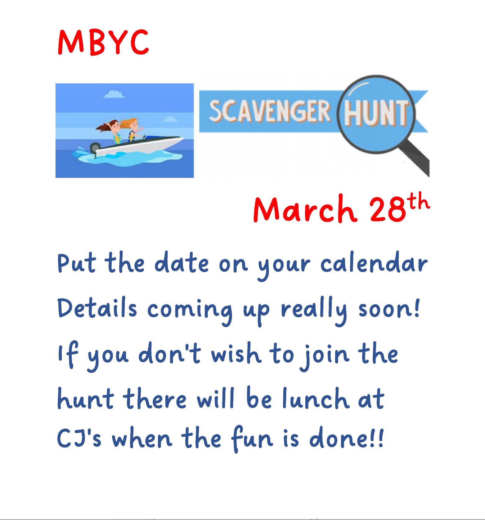 Scavenger Hunt – March 28, 2022